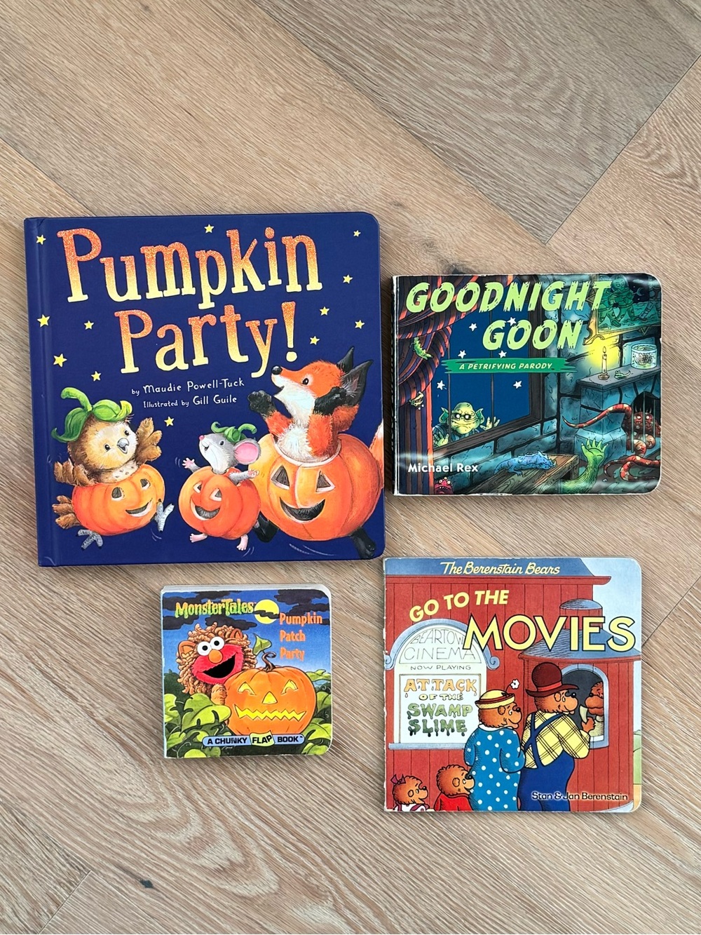 Vintage Halloween Kids Board Books Lot Goodnight Goon & Monster Tales